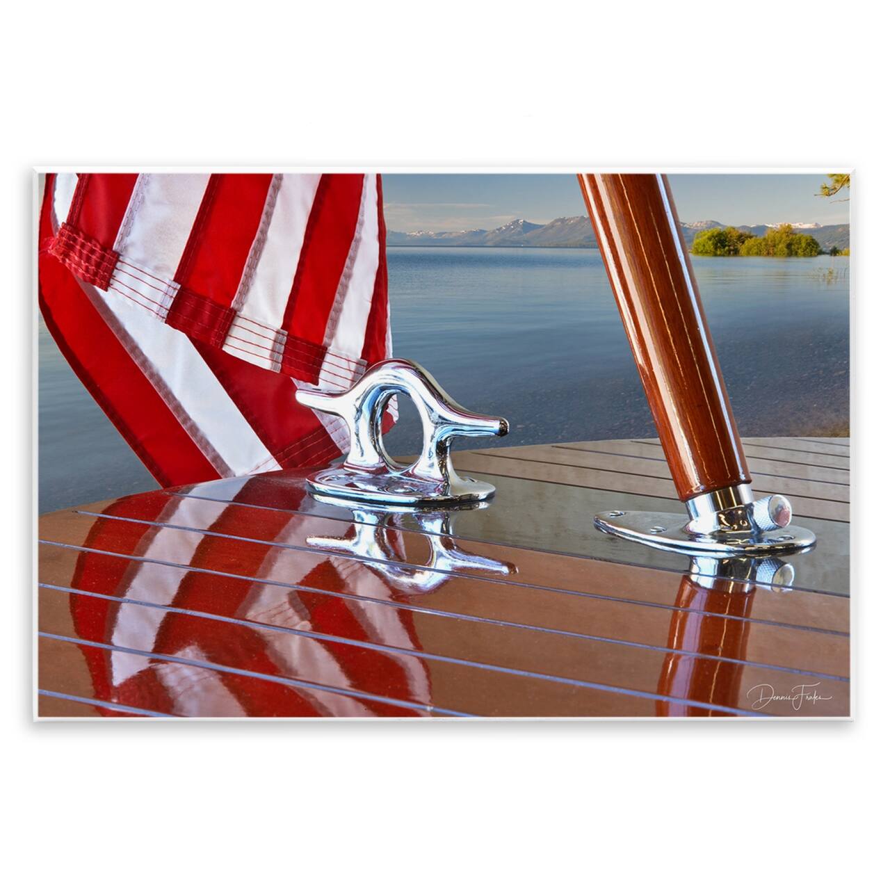 Stupell Industries Flag On Boat Hull Wall Plaque Art